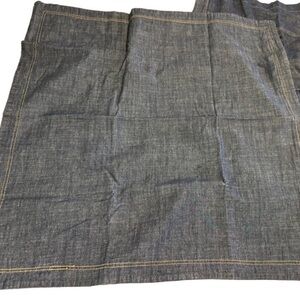 1  Euro Sham Denim-Style Cover 26"x26" zipper Cotton Blend Rustic Chic Cottage